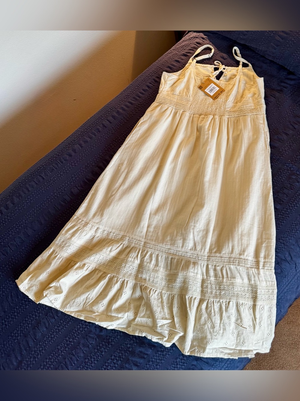 Toad&Co Airscape Tank Midi Dress - Salt Dobby Sz M - NEW - Picture 8 of 13